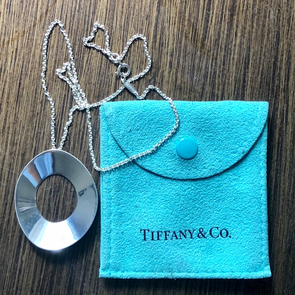 Tiffany’s Sterling Gehry Morph Necklace 16" RARE!